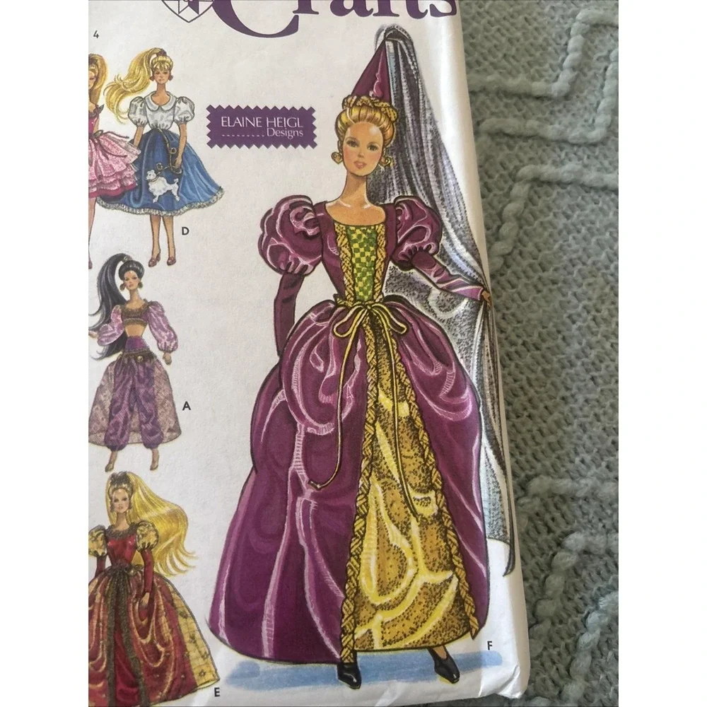 Simplicity 8369 Fashion Doll Clothes 11.5 Princess Witch Fairy Sew Pattern UNCUT